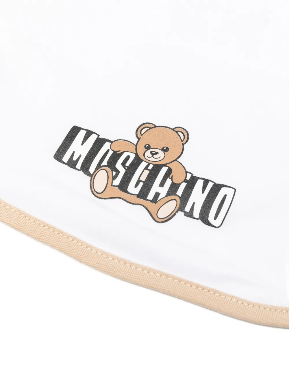  Moschino Kids Logo-print Bib And Hat Set - Neutrals 