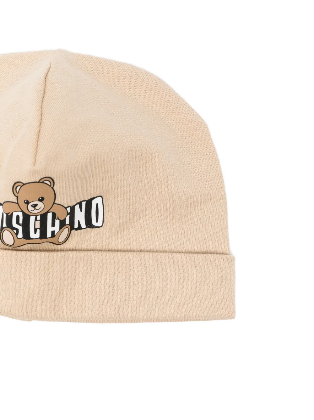  Moschino Kids Logo-print Bib And Hat Set - Neutrals 