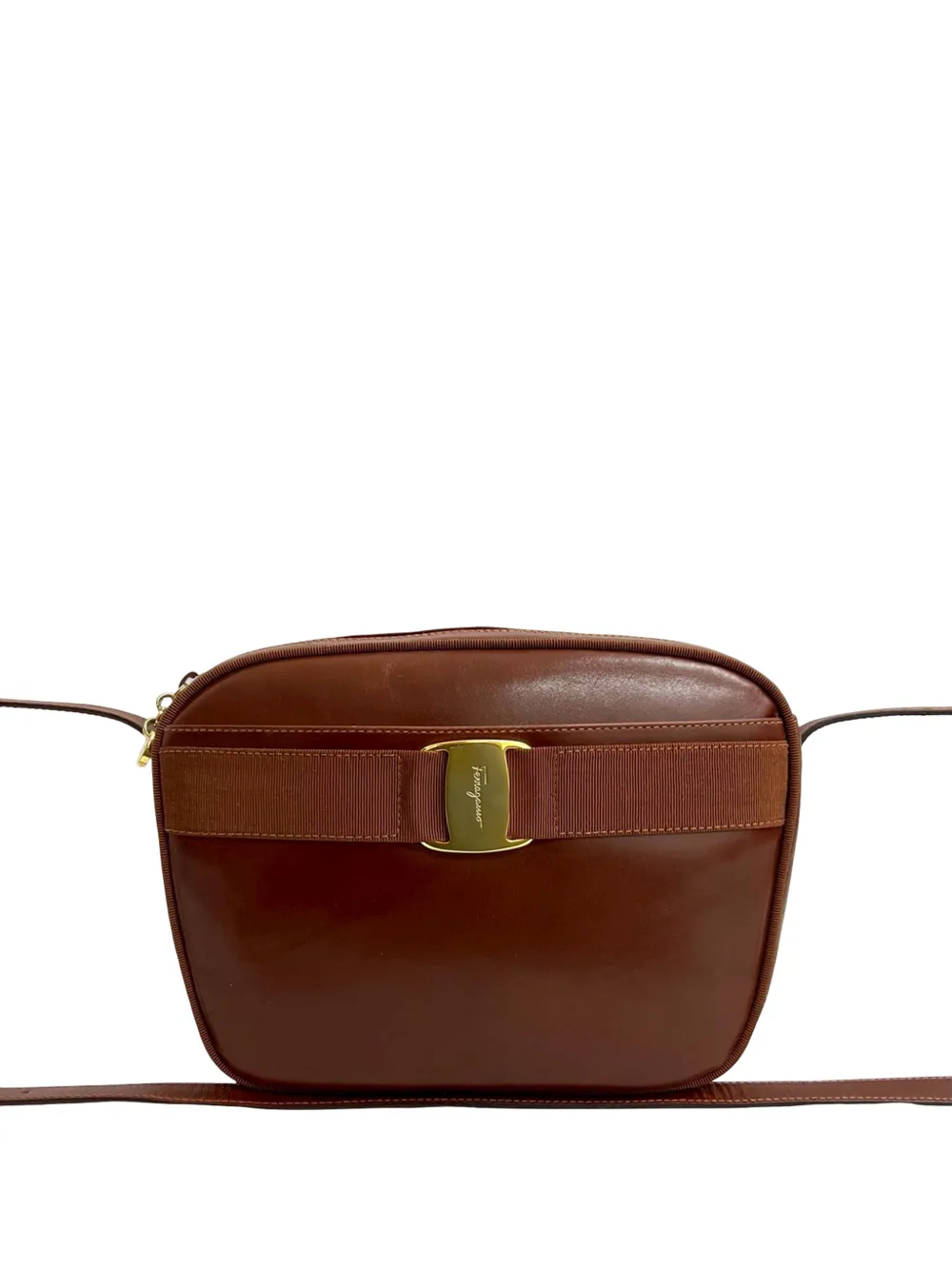 Ferragamo Pre-Owned 2010-2026 Leather Vara crossbody bag - Marrone