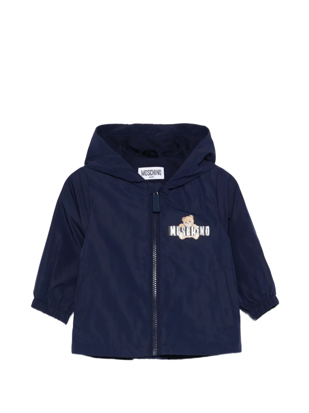 Moschino Kids hooded rain jacket - Blue