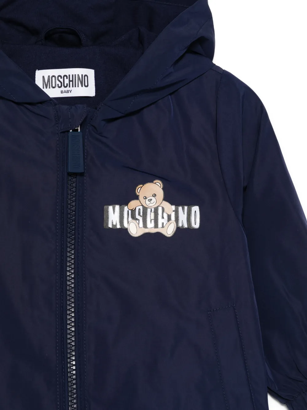 Moschino Kids Regenjack met capuchon Blauw