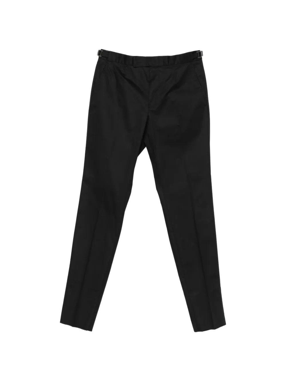 Zegna Side-adjuster Pressed-crease Trousers In Blue