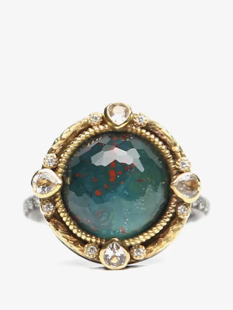 Rewind Vintage Affairs anillo bañado en oro de 18kt con diamantes en colaboración con Sevan Bıçakçı