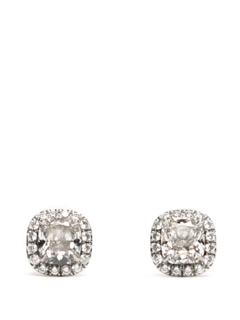 Rewind Vintage Affairs x Harry Winston 18K white gold diamond earrings