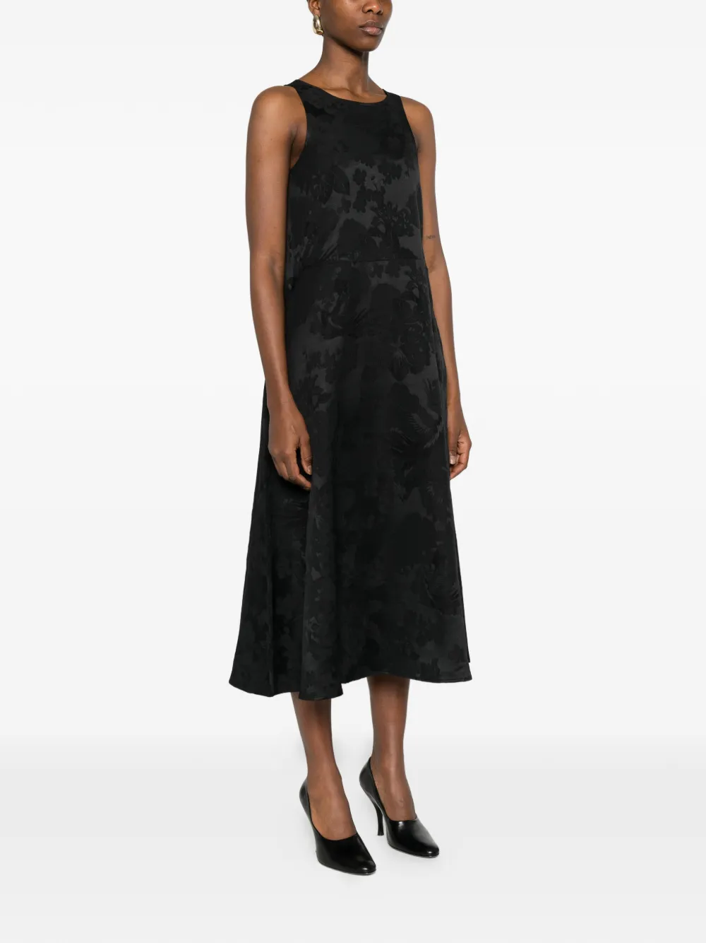  Psophia Floral Midi Dress - Black 