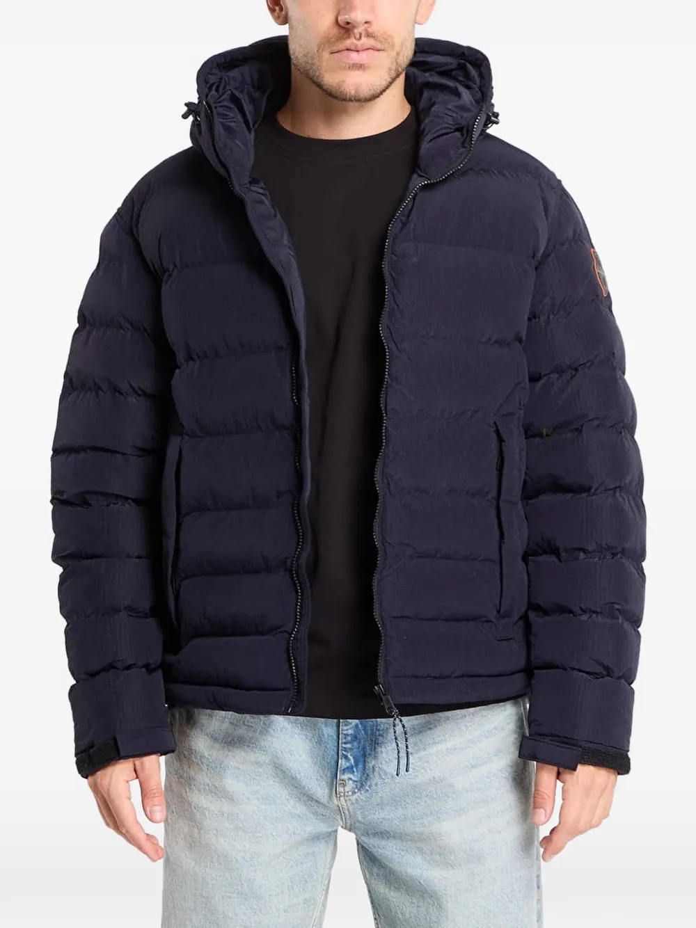 Napapijri Hooded Padded Jacket In Blue