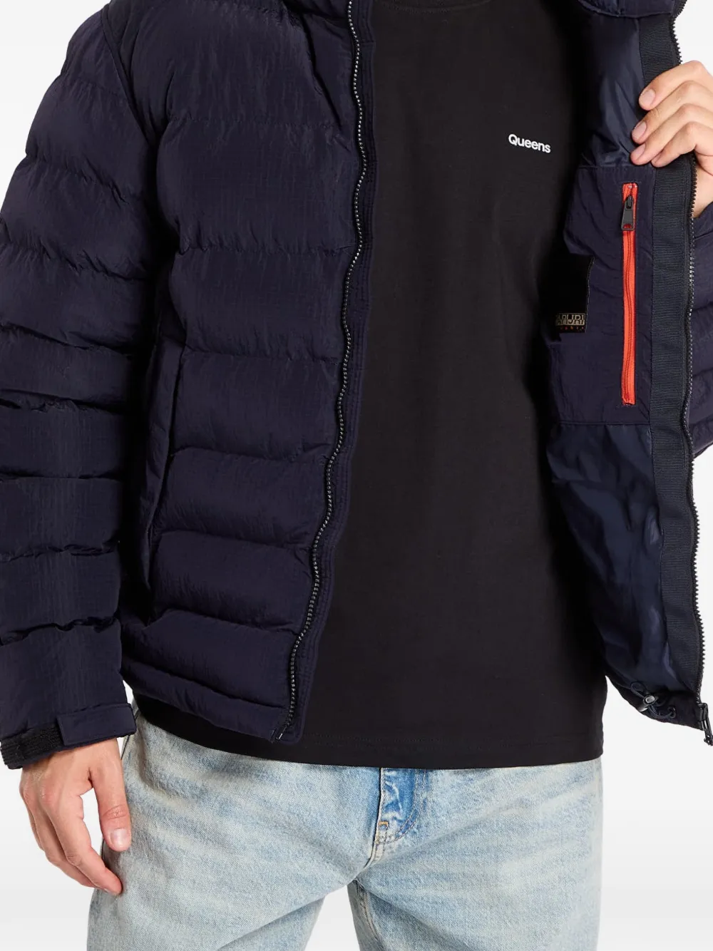  Napapijri Hooded Padded Jacket - Blue 