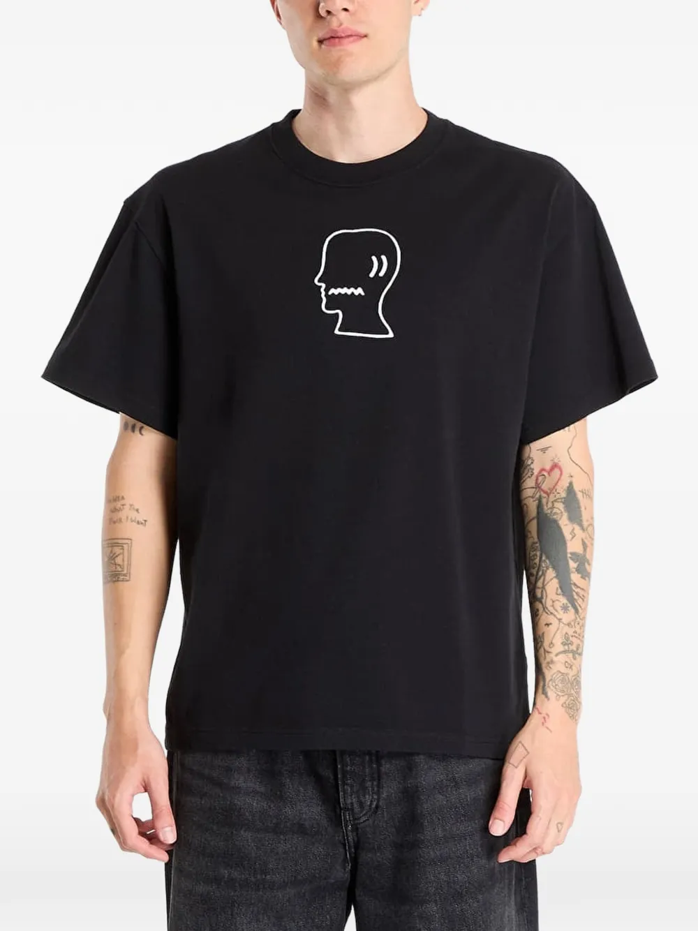  Brain Dead Logo-detail T-shirt - Black 