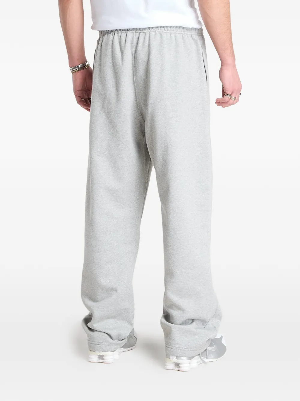 Nike Solo Swoosh trainingsbroek met open zoom Grijs