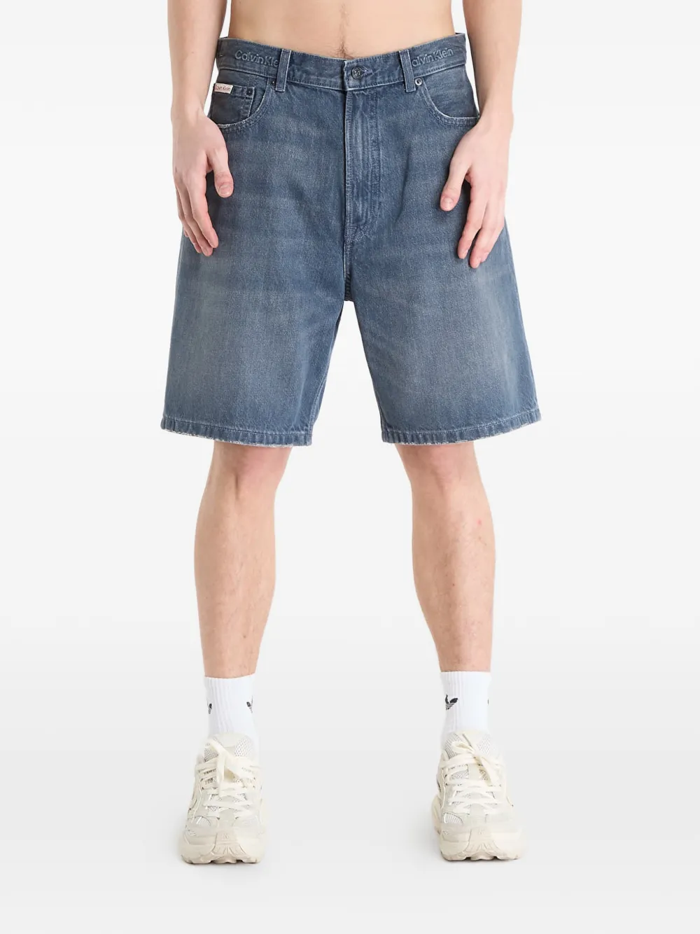 Calvin Klein 90s blue ash denim shorts