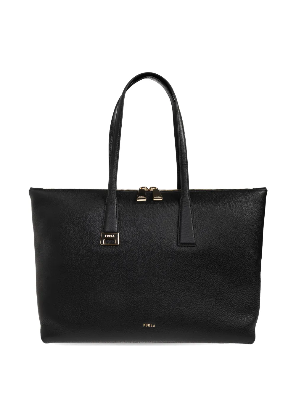 Furla zip leather tote bag - Nero