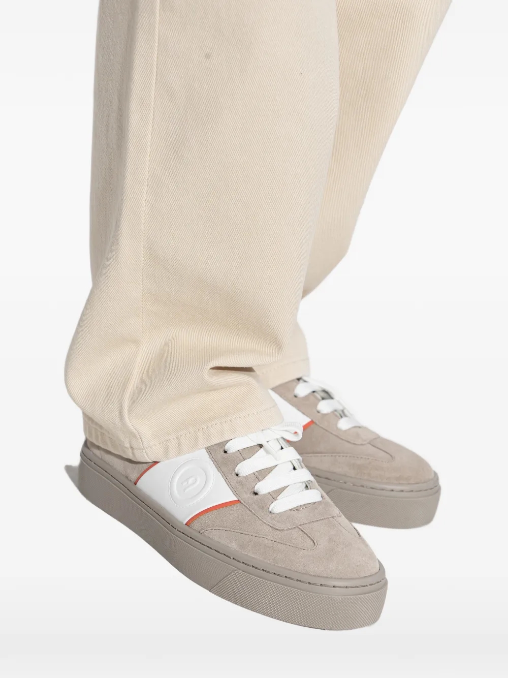 Furla Enjoy leren sneakers met streep-detail Beige