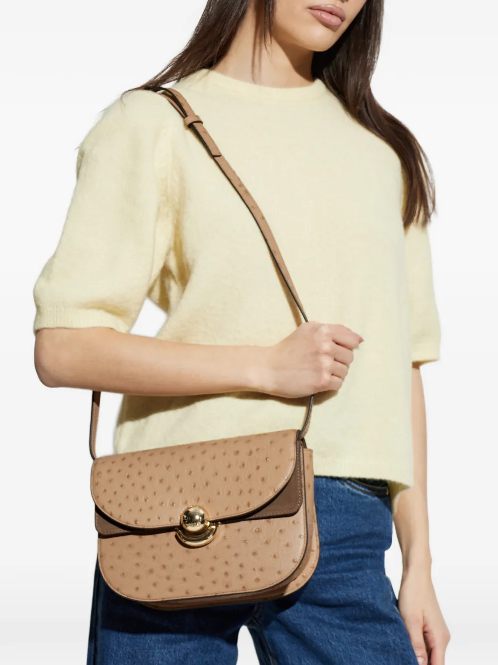 Furla Kleine 'Sfera crossbodytas met textuur Bruin