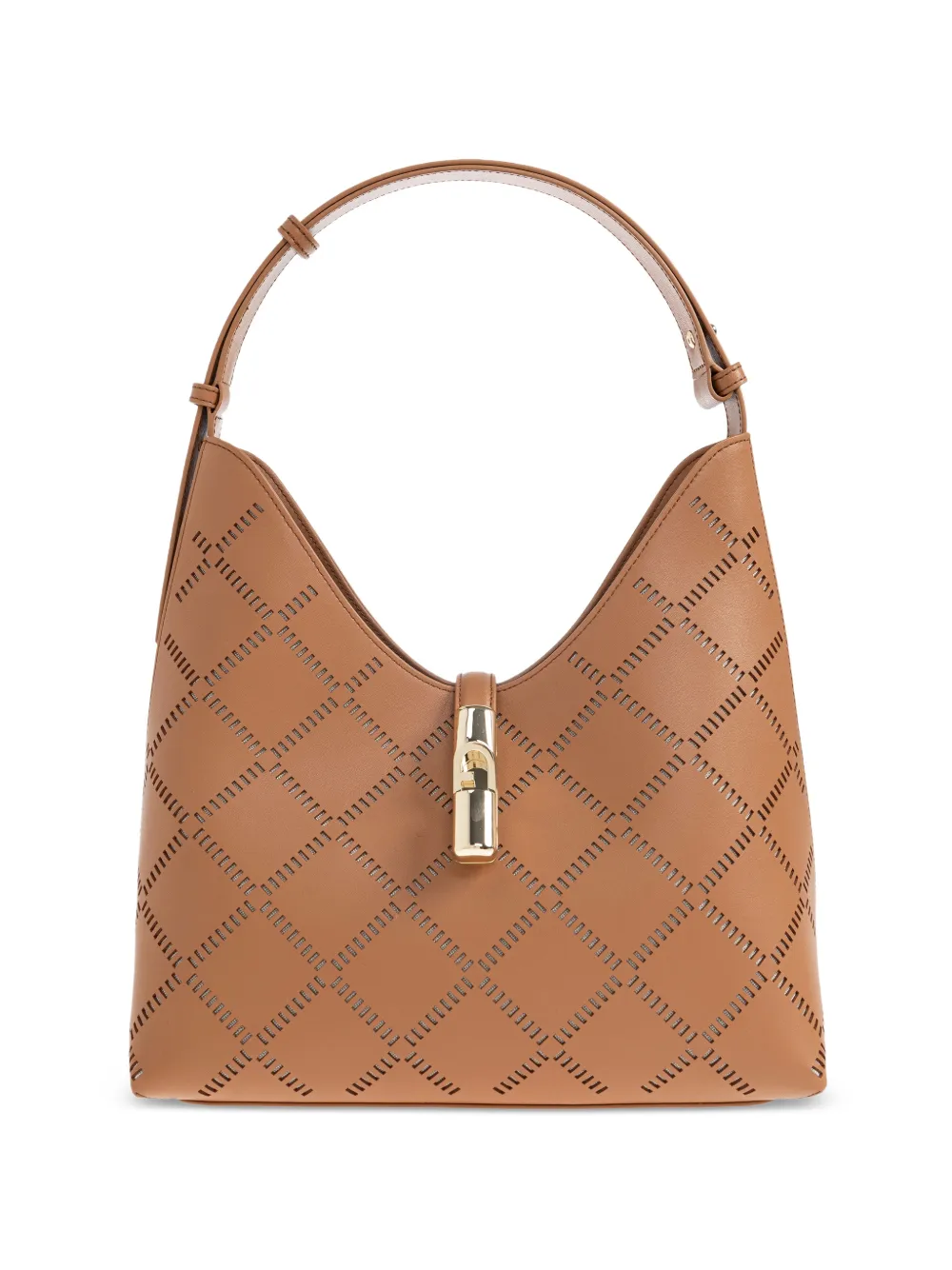 Furla medium Goccia laser-cut shoulder bag - Marrone