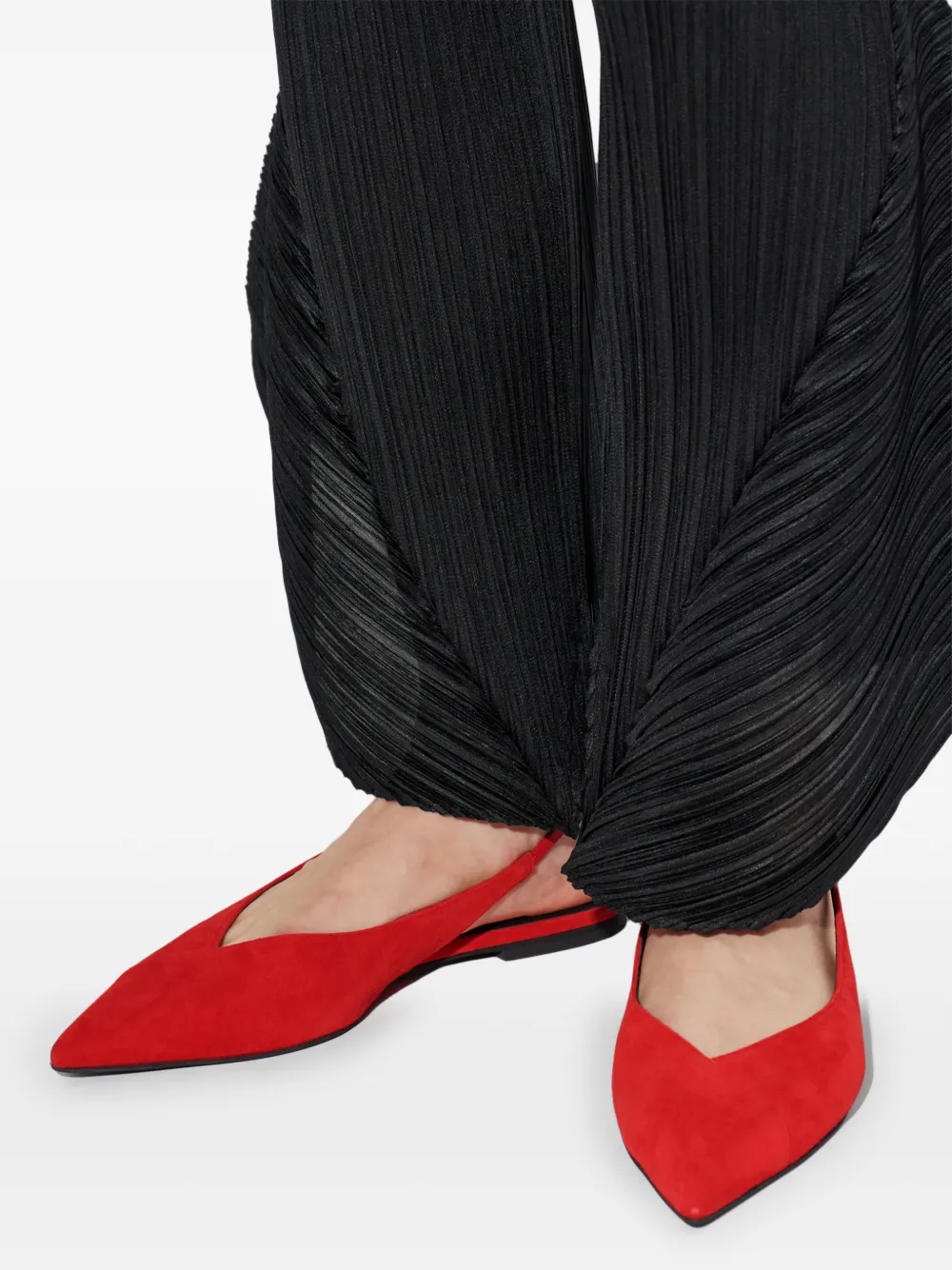 Furla Sfera pointed-toe leather pumps Rood