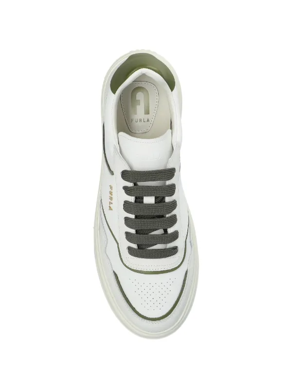 Furla Nuage lace-up Leather Sneakers | White | FARFETCH