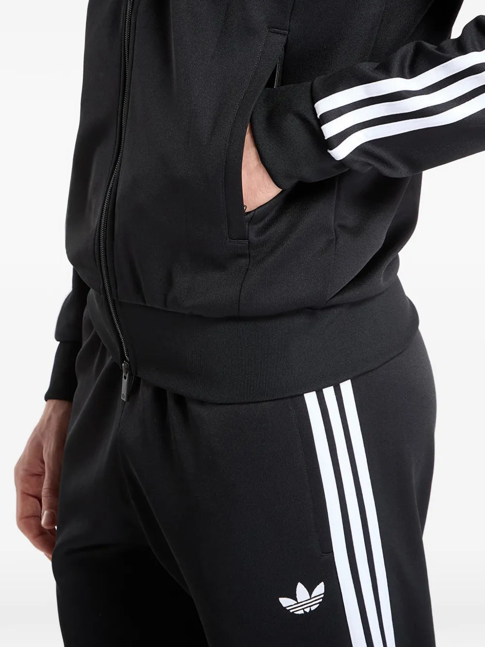 adidas SST sweater met geborduurd logo en rits Zwart