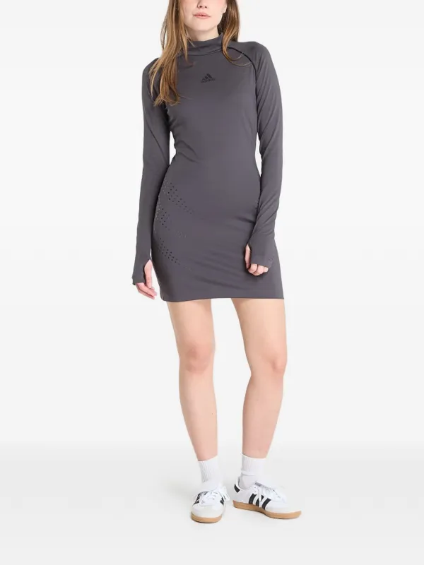 grey adidas dress adidas MELANGE Flounce Dress Grey S Kids