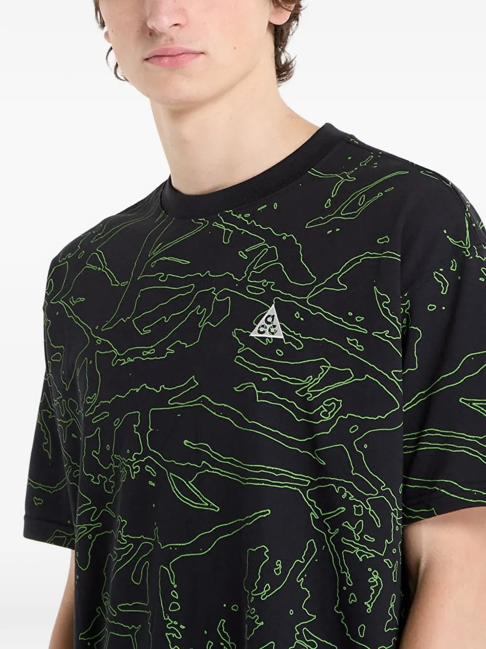 Nike T-shirt met print Zwart