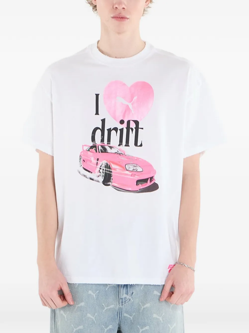 PUMA x Fast & Furious ruimvallend T-shirt Wit