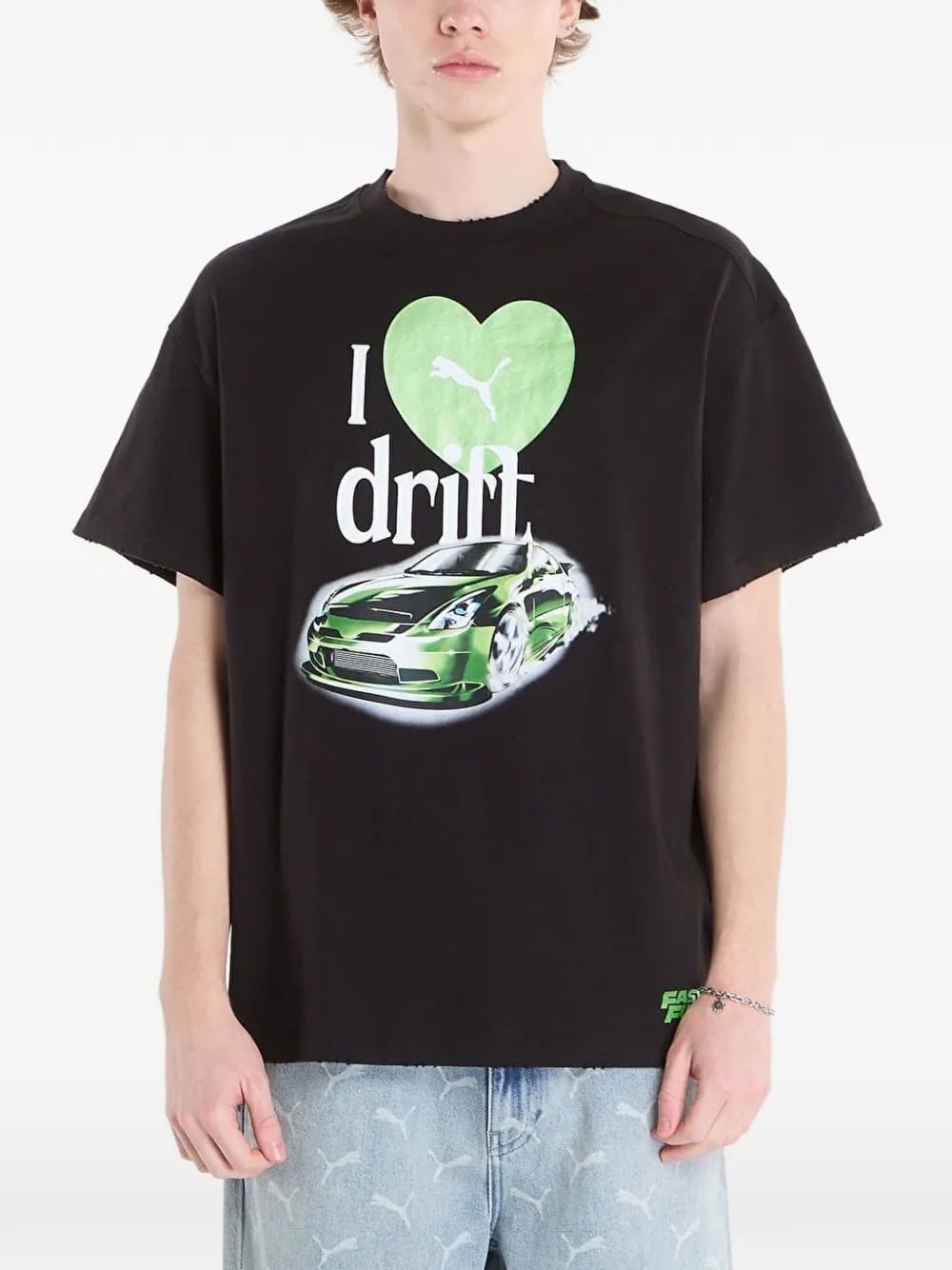 PUMA x Fast & Furious ruimvallend T-shirt Zwart