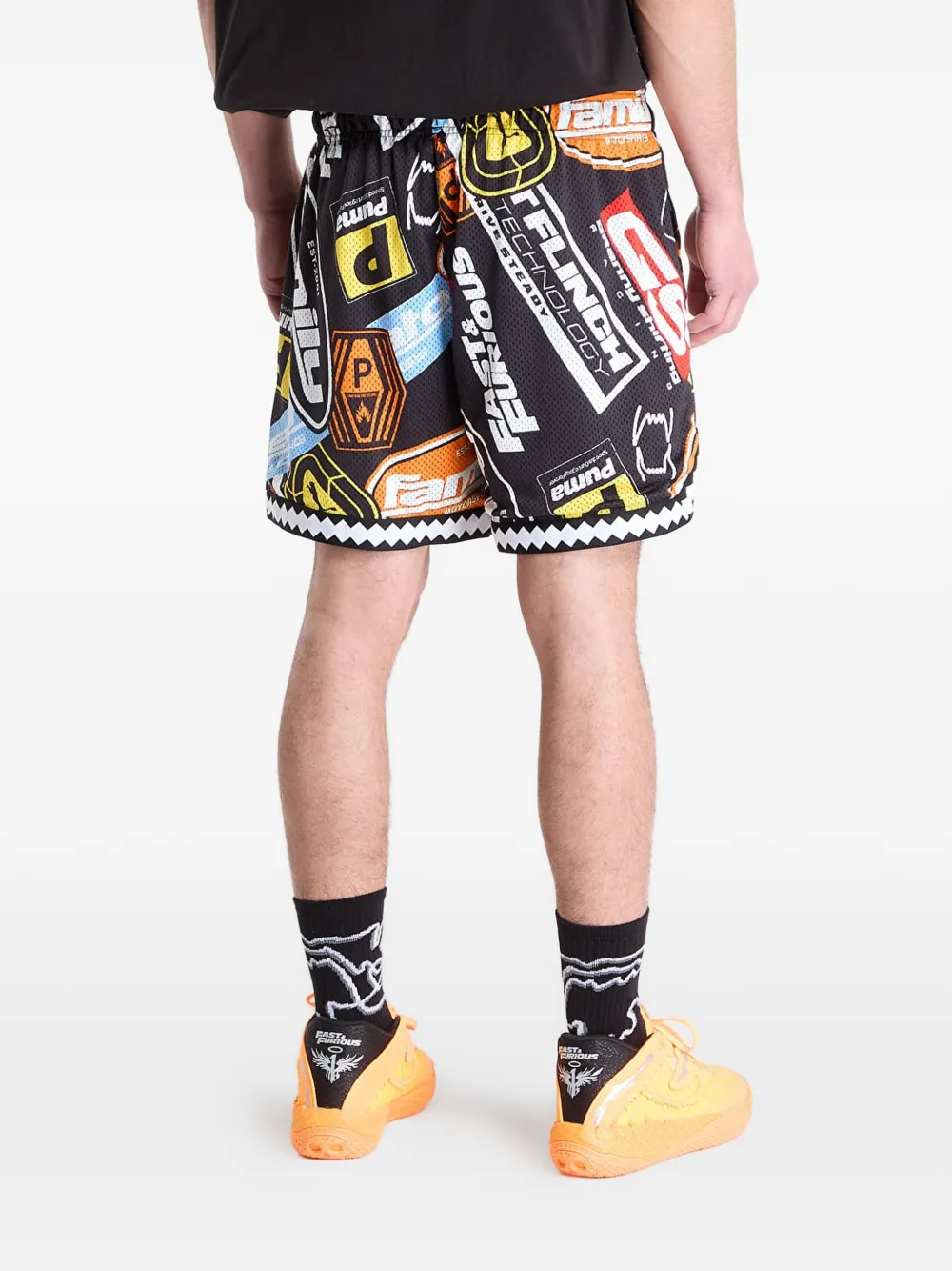 PUMA x Fast & Furious shorts met print Zwart