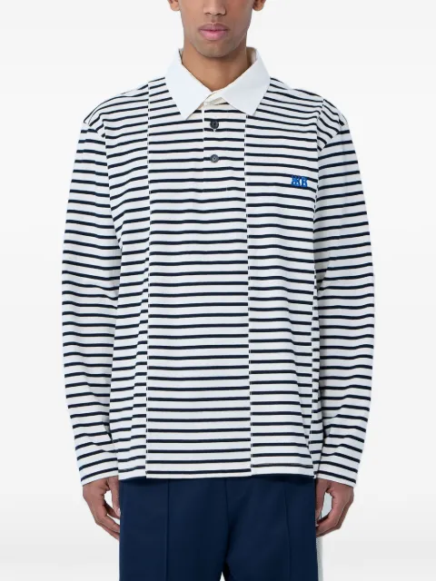 Wales Bonner striped long-sleeve polo shirt