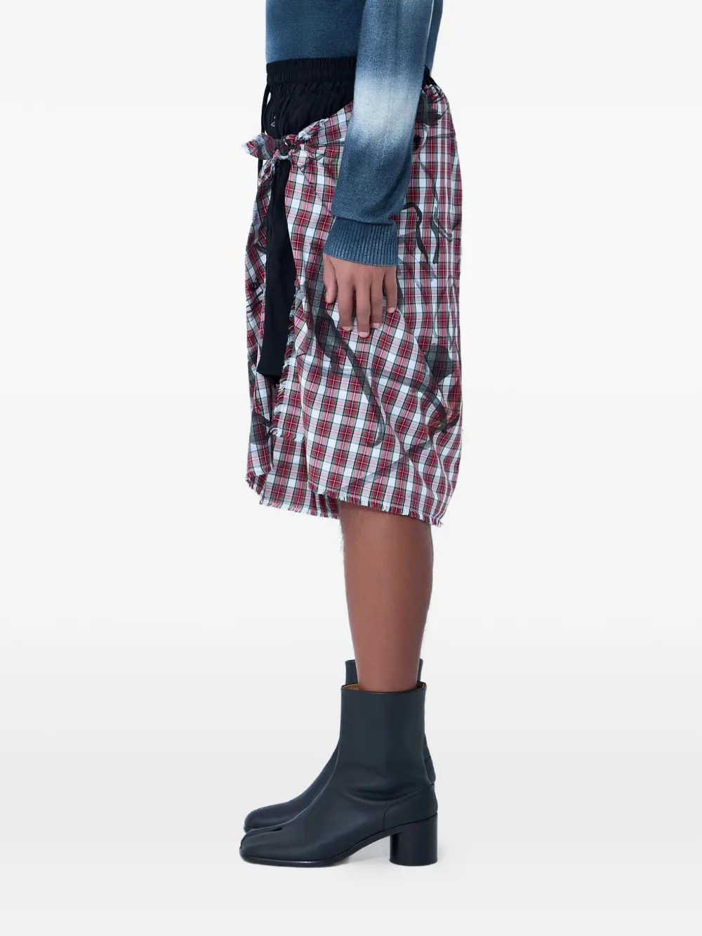 Vivienne Westwood Asymmetrische geruite wikkelrok Zwart