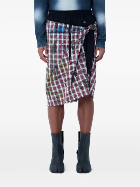 Vivienne Westwood Asymmetrische geruite wikkelrok