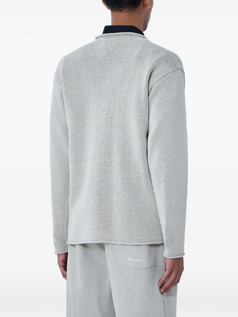 Moos Studio Ribbed Crew-neck Sweater - Grey 