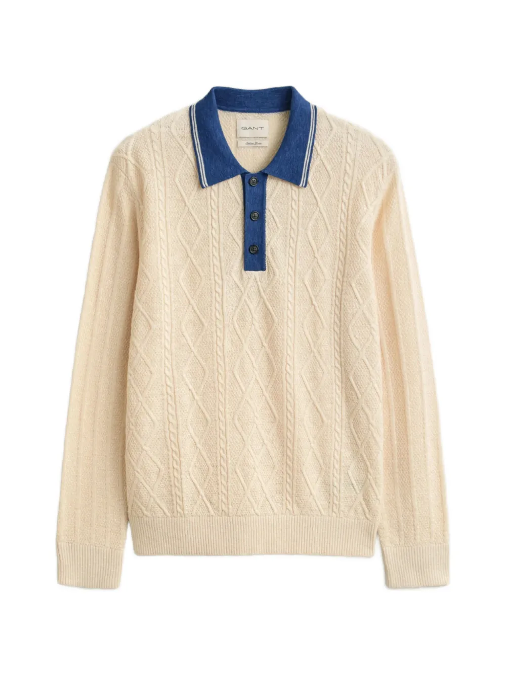 Gant cable-knit polo shirt - Toni neutri