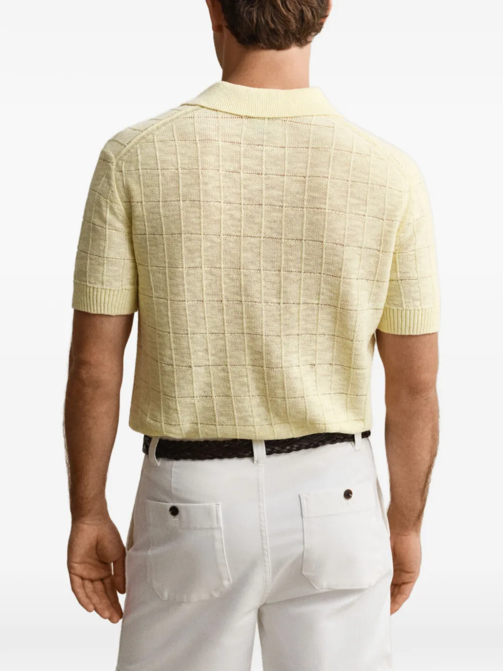 Gant Poloshirt met textuur Geel