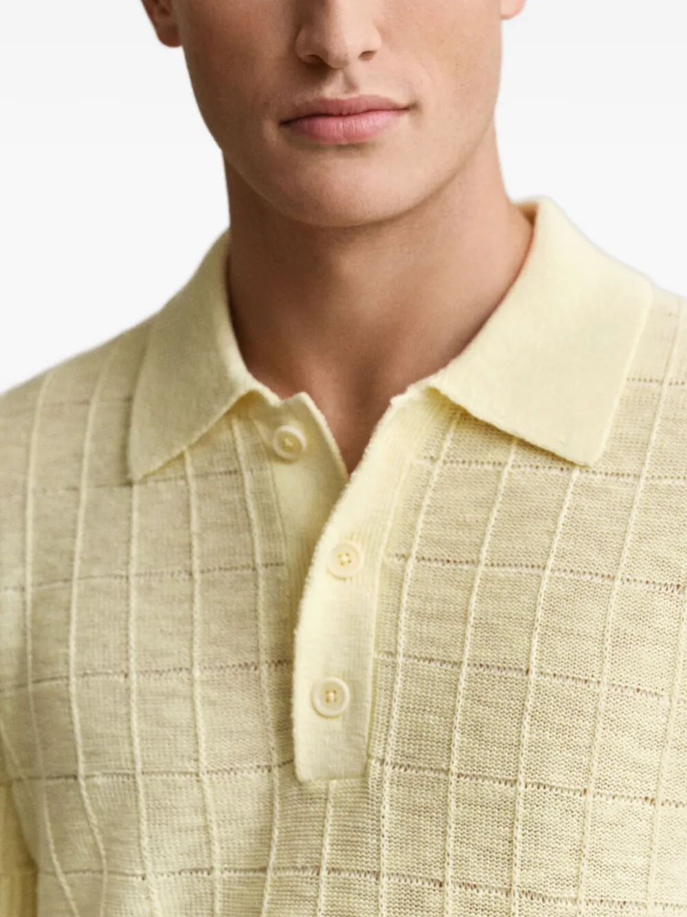 Gant Poloshirt met textuur Geel