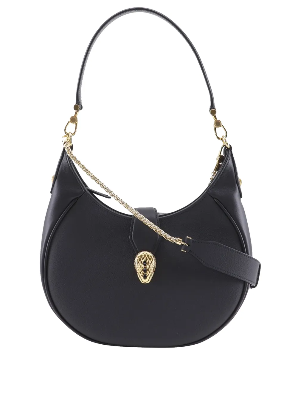 Bvlgari Pre-Owned 2010-2026 Small Leather Serpenti Ellipse satchel - Nero