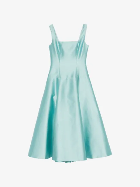 Fely Campo vestido midi con cuello cuadrado
