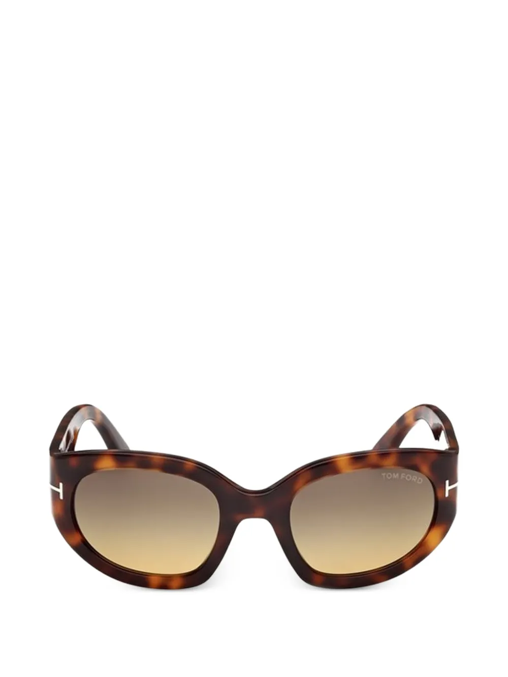 TOM FORD oval-frame sunglasses - Marrone
