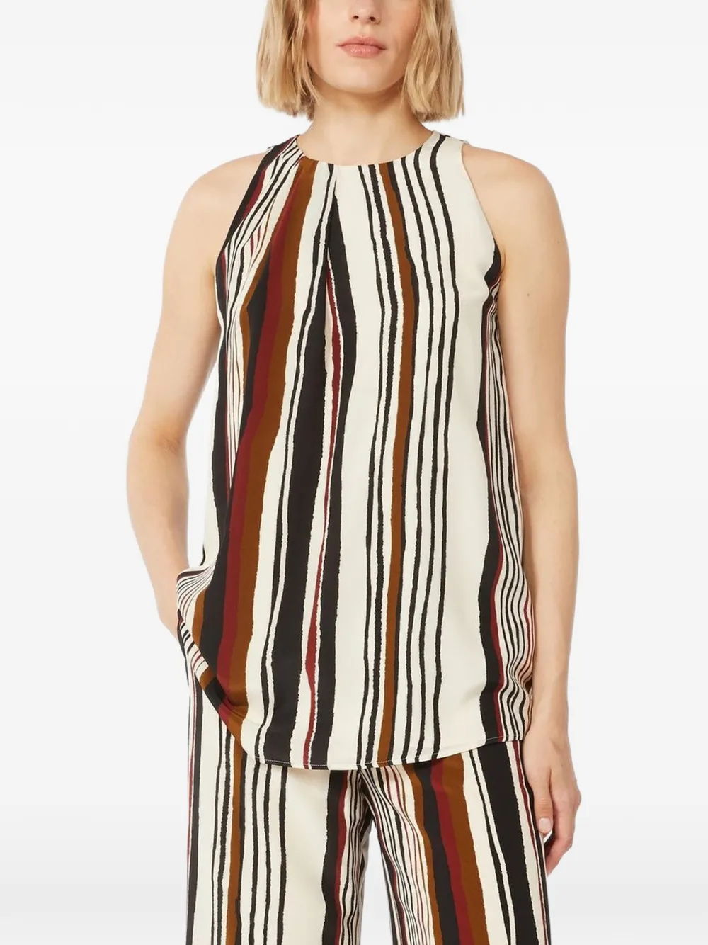 Max Mara striped-pattern blouse - Toni neutri