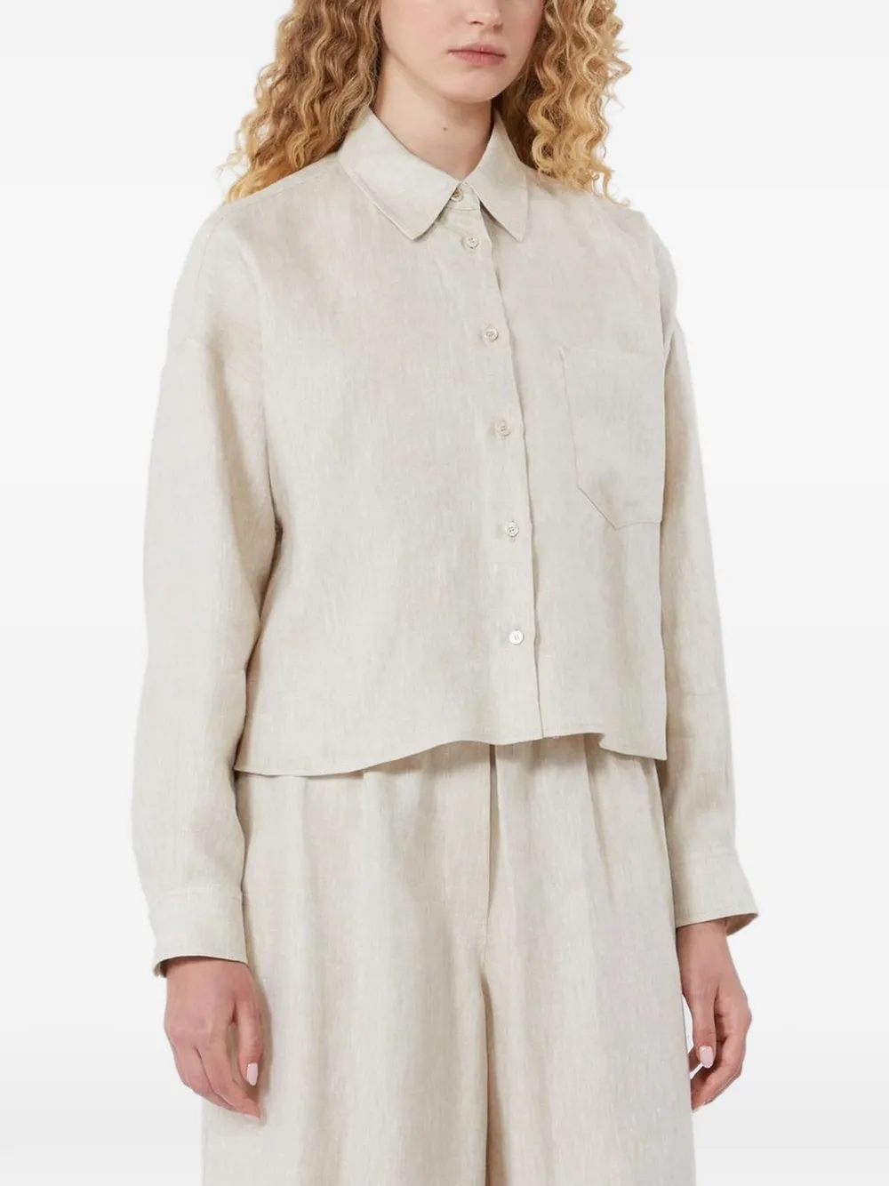 Pocket-Detail Linen Shirt
