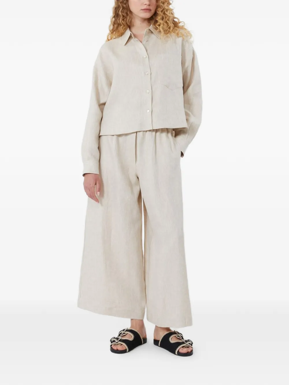 Pocket-Detail Linen Shirt