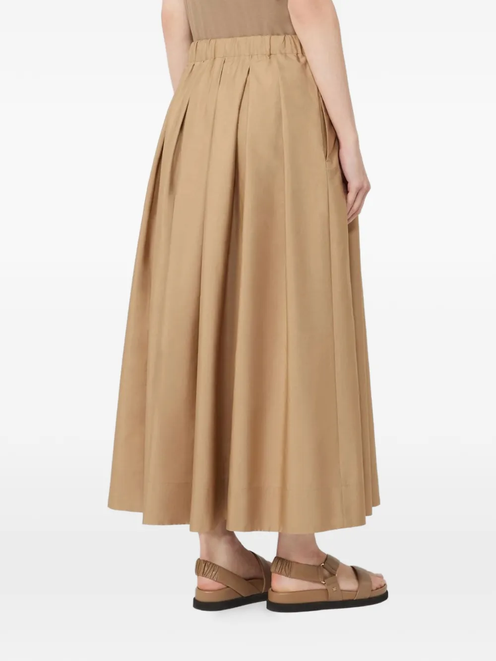 'S Max Mara Smmpineta plooirok met trekkoord Beige