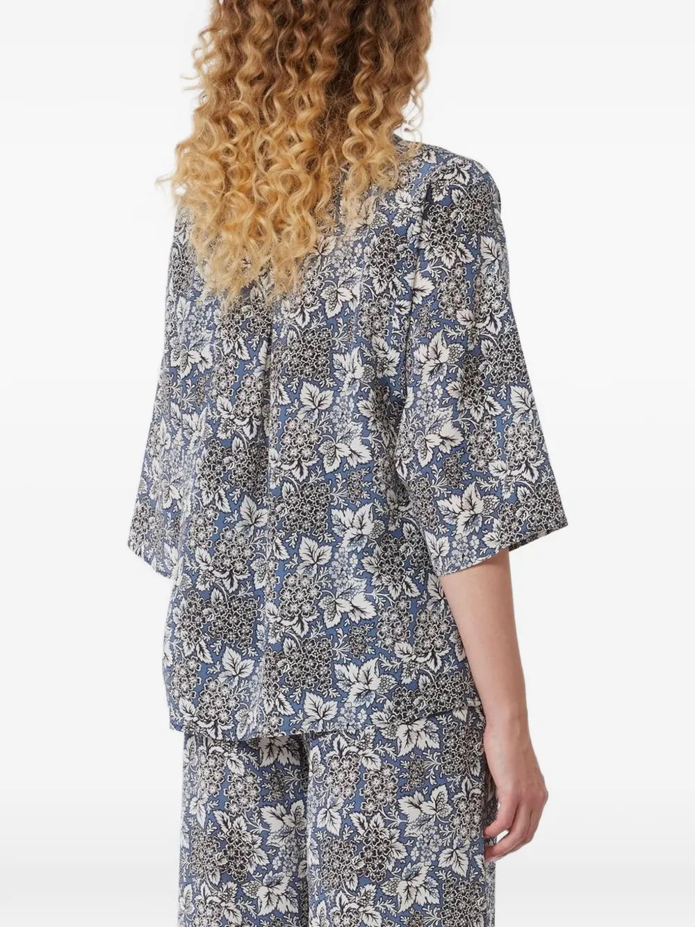  Weekend Max Mara Floral-pattern Blouse - Blue 