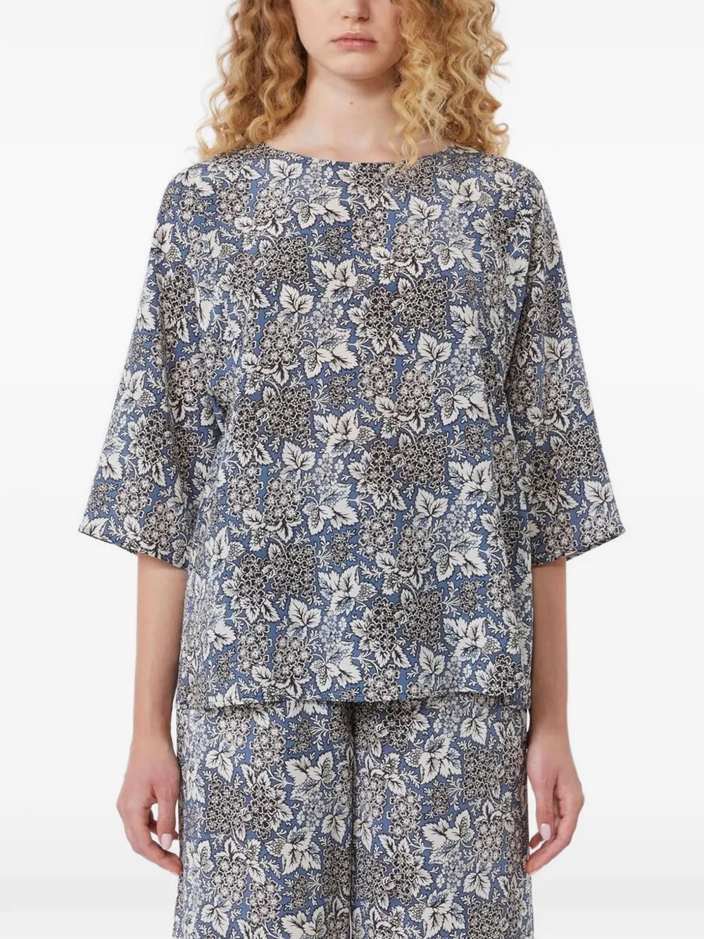 Weekend Max Mara floral-pattern blouse - Blu