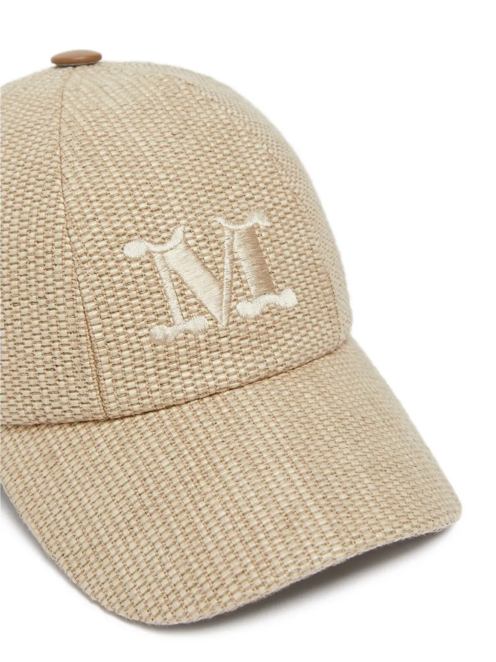 Max Mara Logo-embroidered Baseball Cap - Neutrals 