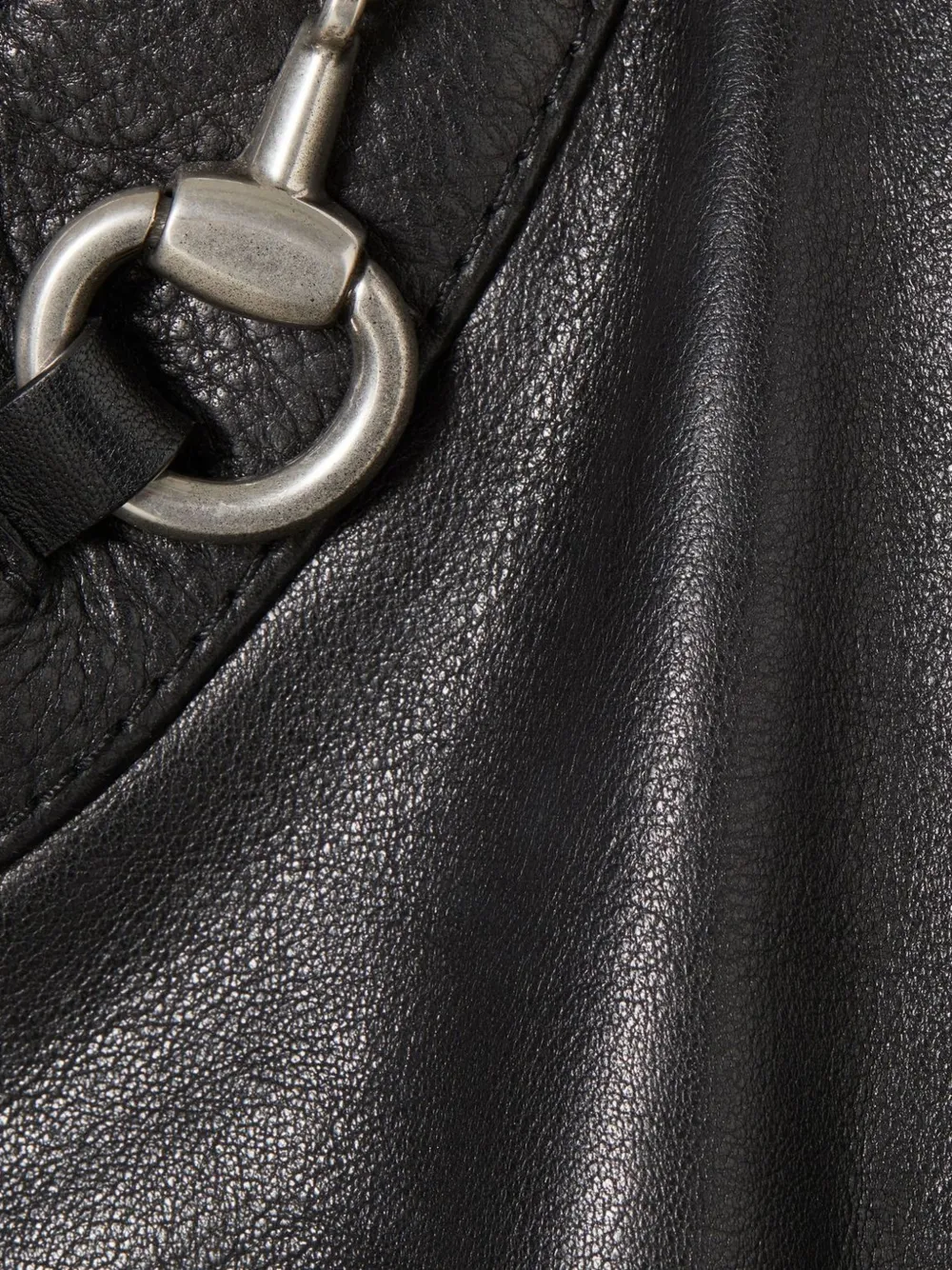 Gucci Horsebit leren jack Zwart