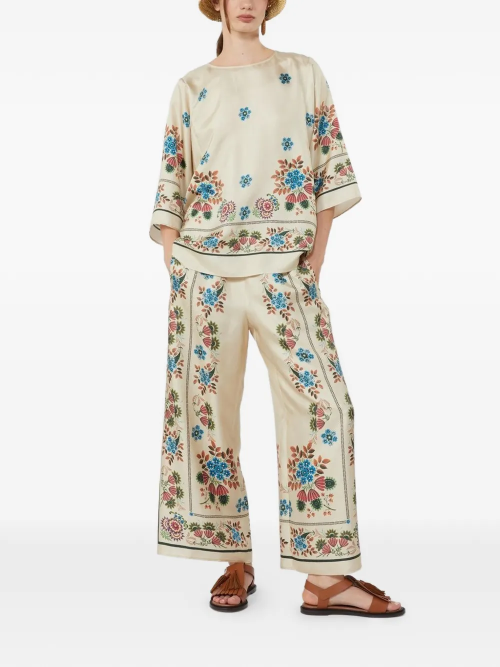  Weekend Max Mara Wkdsnack Printed Trousers - Neutrals 