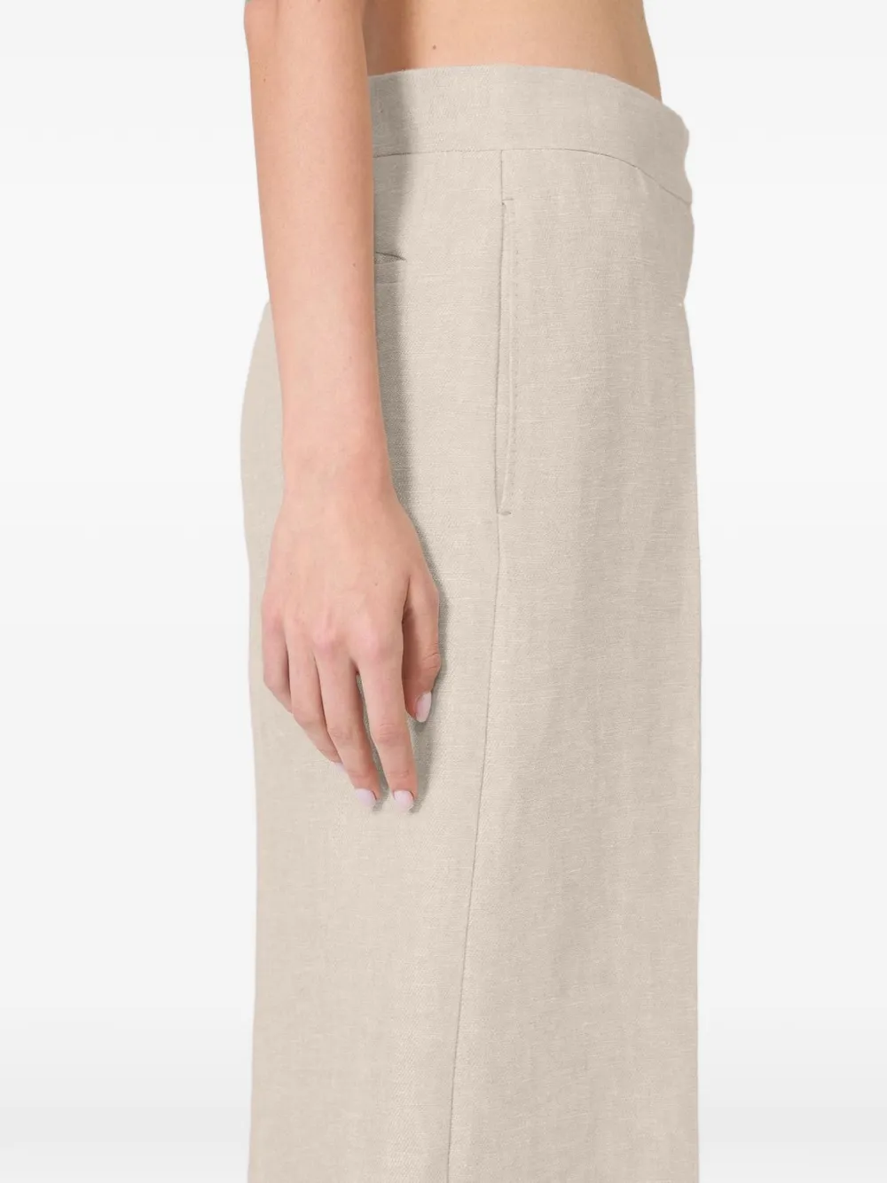 Max Mara Palazzo linnen broek Beige