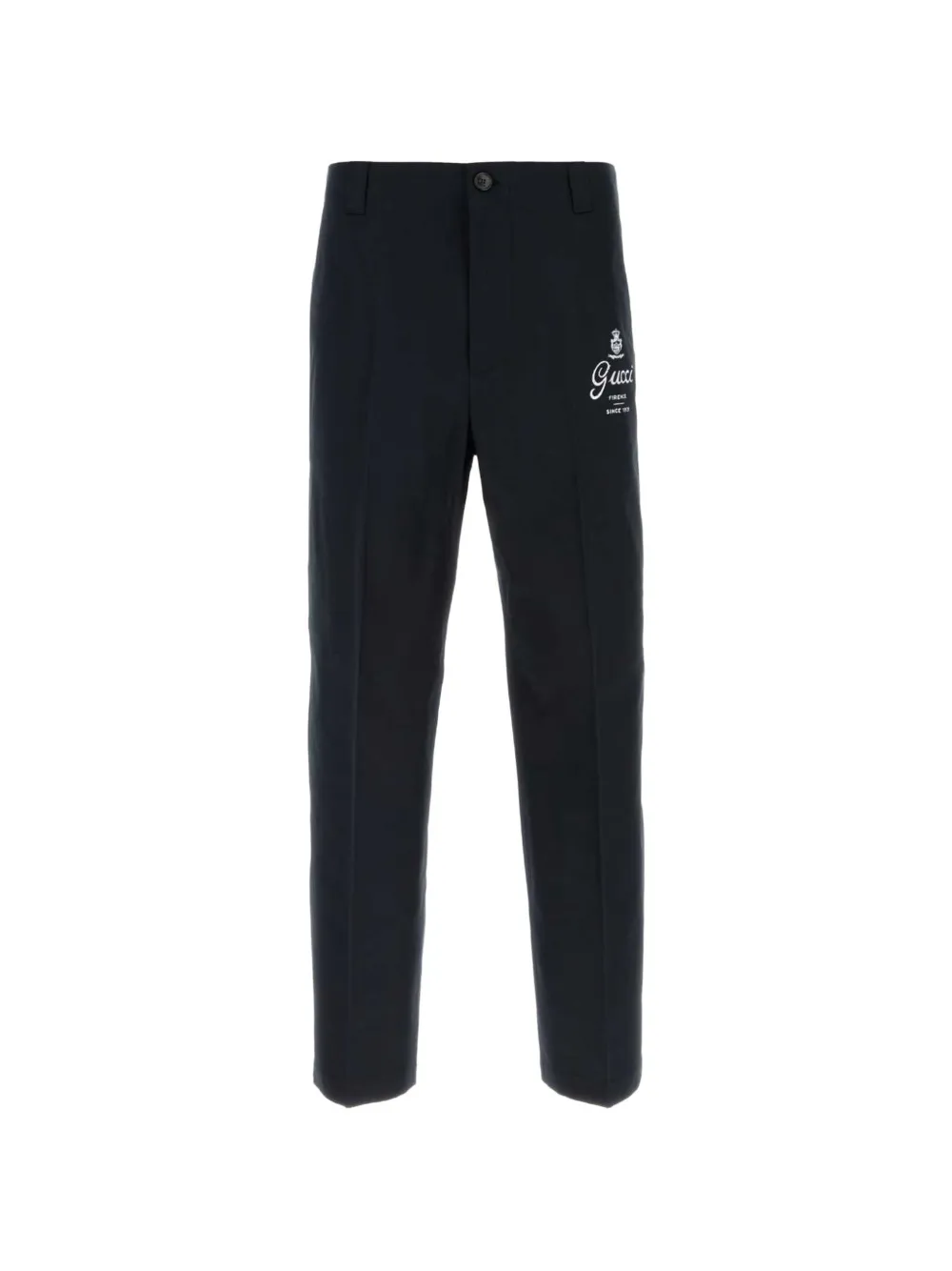 Gucci print-detail cotton trousers - Blau