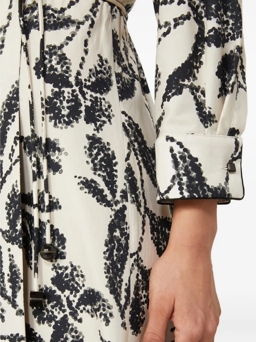 Max Mara Midi-jurk met bloemenprint Beige
