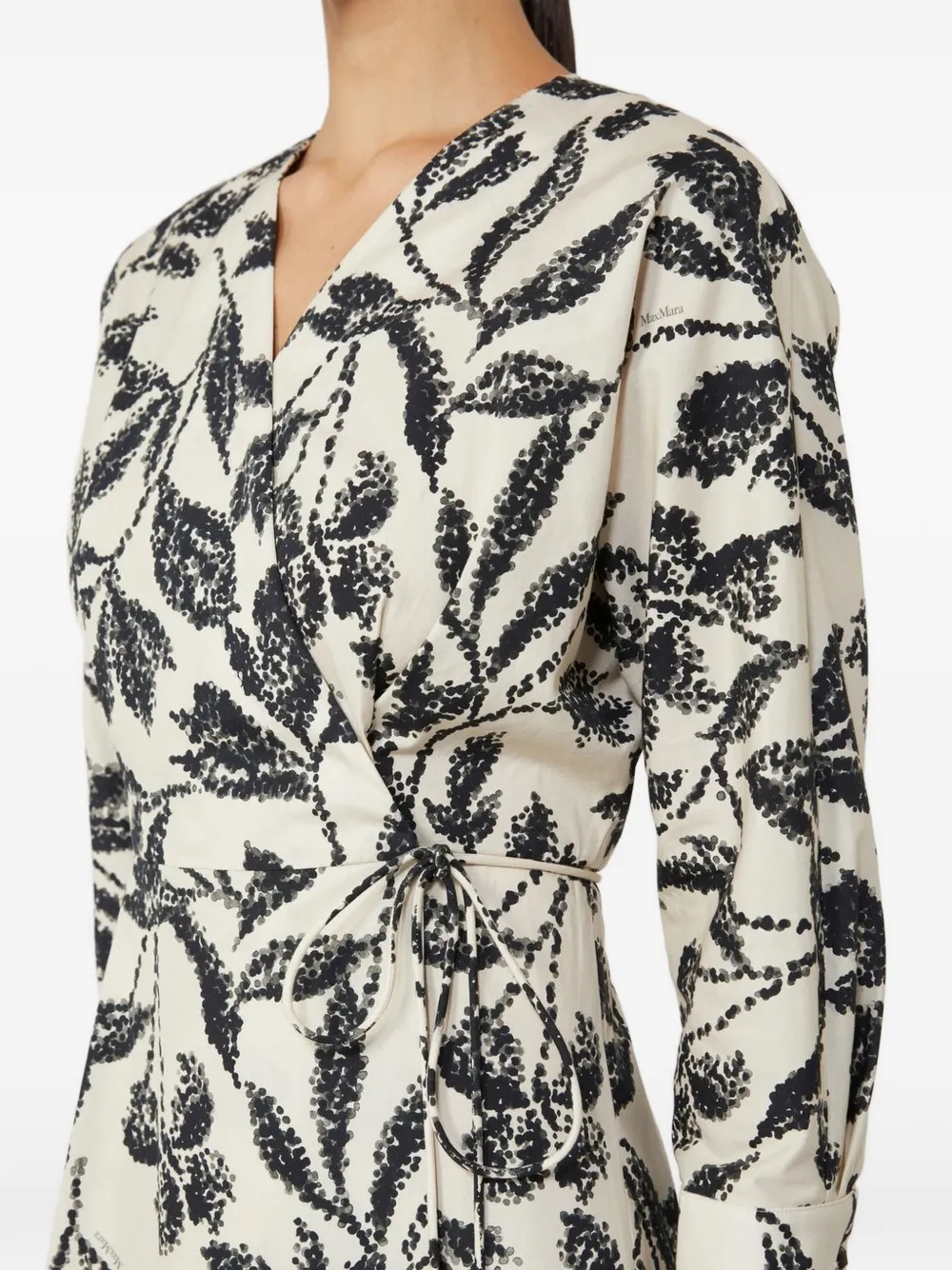 Max Mara Midi-jurk met bloemenprint Beige