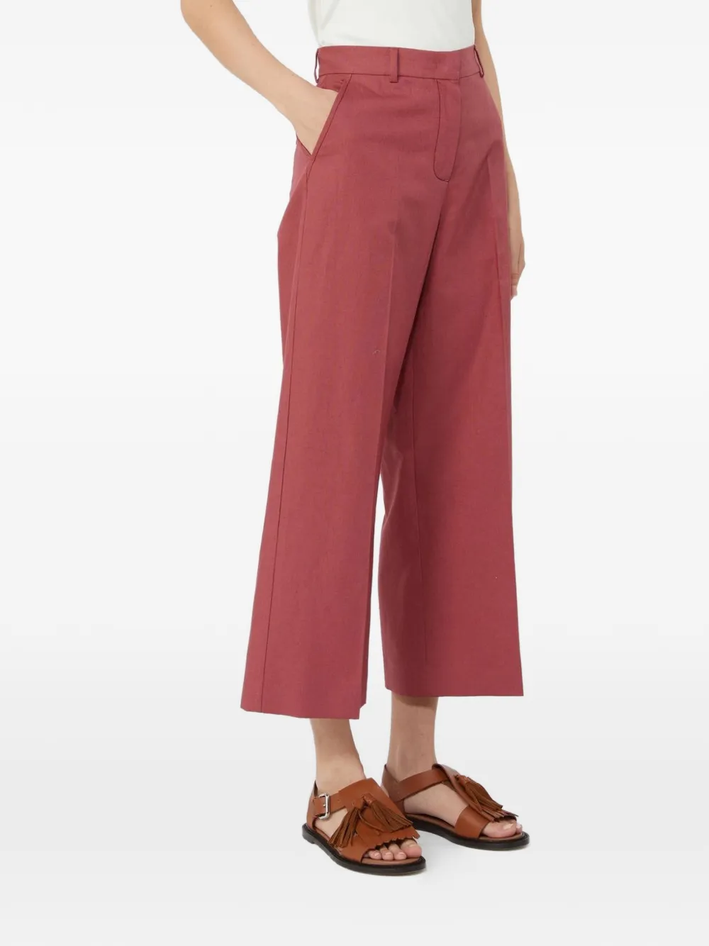Weekend Max Mara Zircone cotton trousers - Rosa